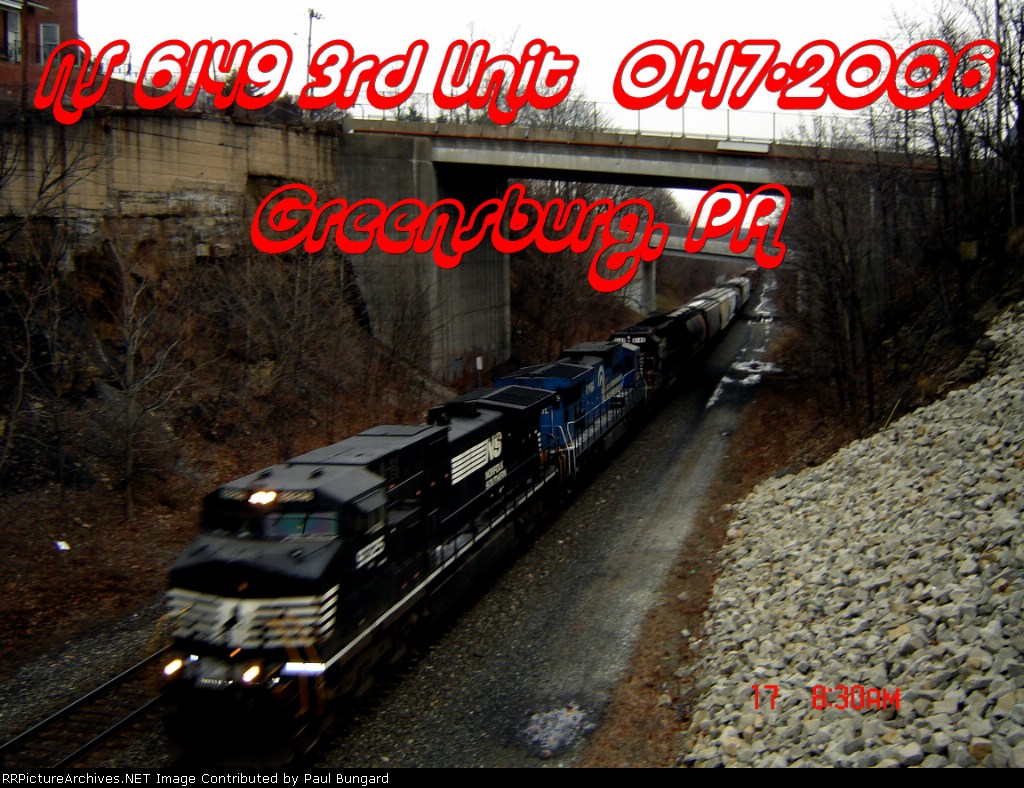 NS 6149  SD40-2  3rd Unit       01/17/2006